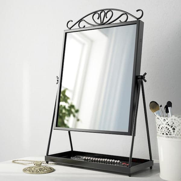 KARMSUND - Table mirror, black, 27x43 cm - best price from Maltashopper.com 00294979