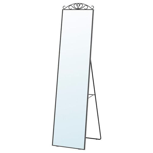 KARMSUND - Standing mirror, black, 40x167 cm