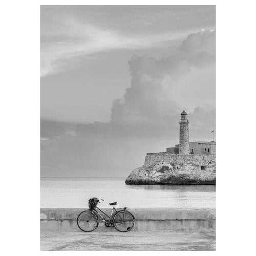 KATEBO picture, parked bicycle, 50x70 cm