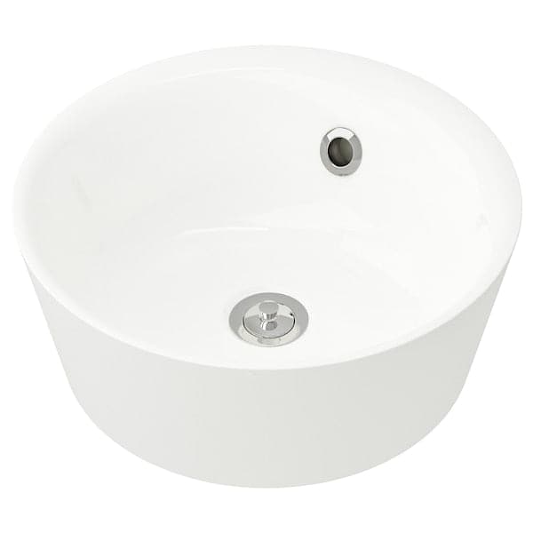 KATTEVIK - Countertop wash-basin, white, 40 cm - best price from Maltashopper.com 30358941