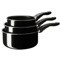 KAVALKAD - Saucepan, set of 3, black - best price from Maltashopper.com 20139322
