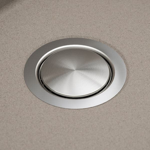 KILSVIKEN - Inset sink, 1 bowl, grey/beige quartz composite, 56x46 cm - best price from Maltashopper.com 09337026