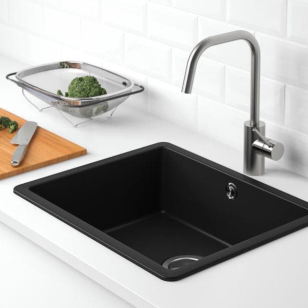 KILSVIKEN - Inset sink, 1 bowl, black quartz composite - Premium Kitchen & Utility Sinks from Ikea - Just €260.99! Shop now at Maltashopper.com