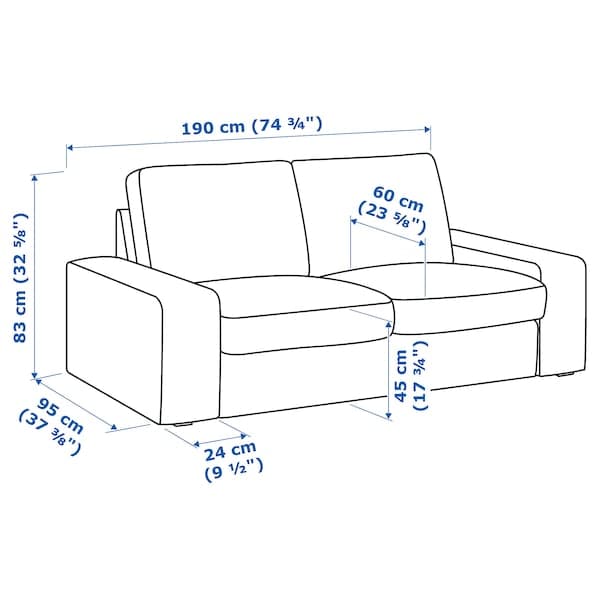 KIVIK 2seat sofa Grann/Bomstad black , - best price from Maltashopper.com 50519518