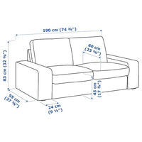 KIVIK - 2-seater sofa, Tallmyra light green , - best price from Maltashopper.com 99484763