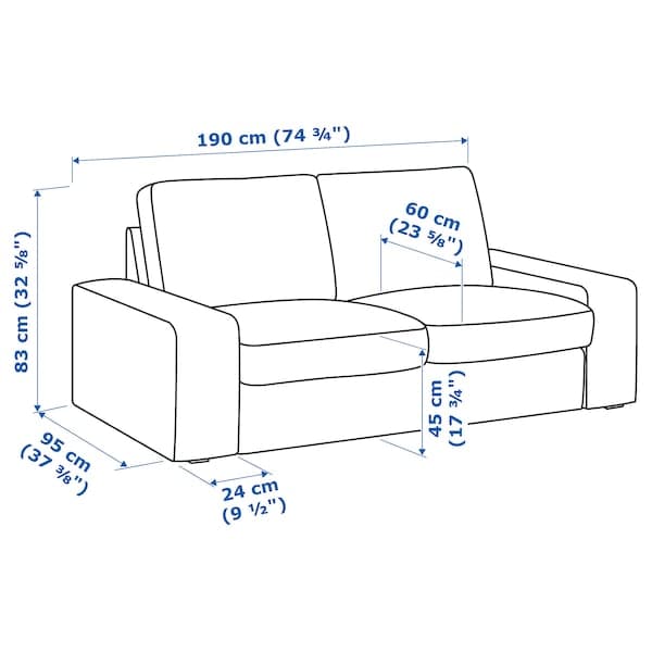 Ikea KIVIK - 2-seater sofa, Tallmyra light green ,