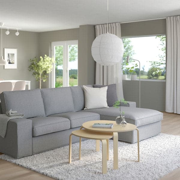 Ikea KIVIK 3-seater sofa with chaise-longue, Tibbleby beige/grey ,