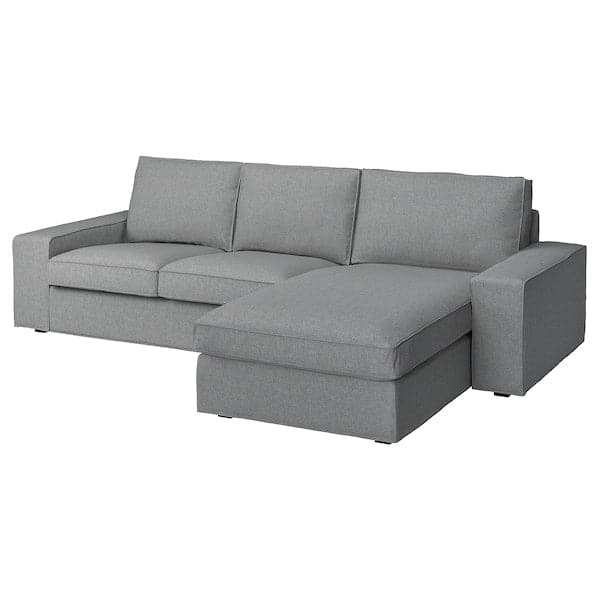 Ikea KIVIK 3-seater sofa with chaise-longue, Tibbleby beige/grey ,