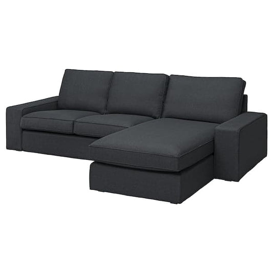 KIVIK - 3-seater sofa with chaise-longue, Tresund anthracite , - best price from Maltashopper.com 99482839