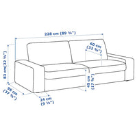 KIVIK 3seat sofa Grann/Bomstad black , - best price from Maltashopper.com 00519525