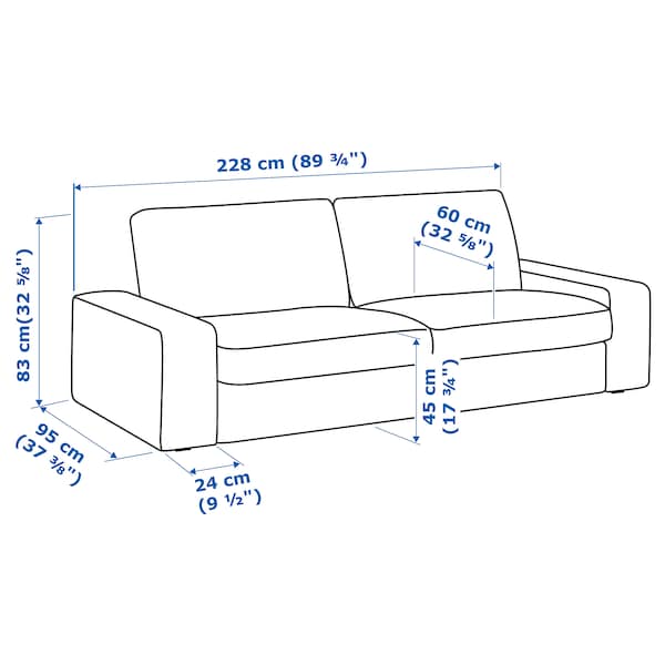 Ikea KIVIK 3seat sofa Grann/Bomstad black ,