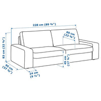 KIVIK - 3-seater sofa, Gunnared blue , - best price from Maltashopper.com 49484765