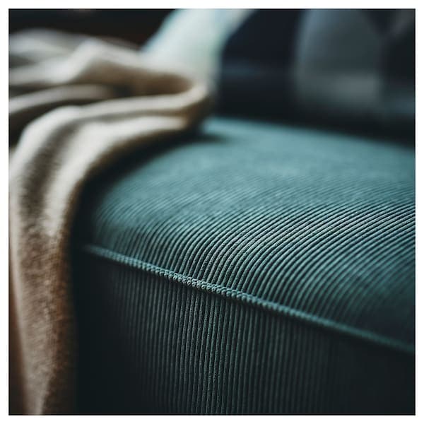 KIVIK 4-seater sofa with chaise-longue, Kelinge grey-turquoise , - best price from Maltashopper.com 29443059