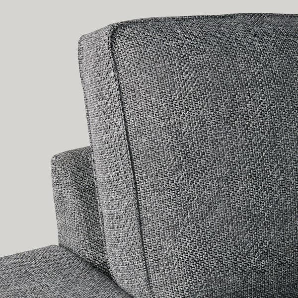 KIVIK 4-seater sofa - with grey/black chaise-longue/Lejde