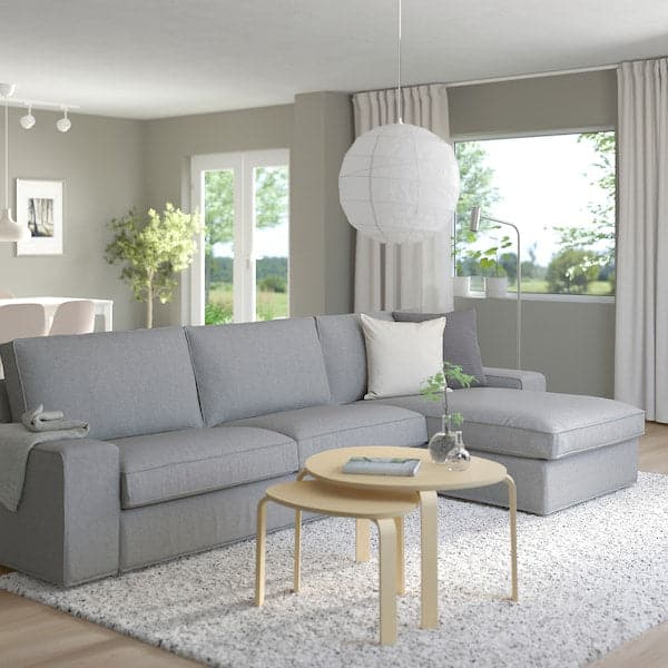 KIVIK 4-seater sofa with chaise-longue, Tibbleby beige/grey , - best price from Maltashopper.com 99440585