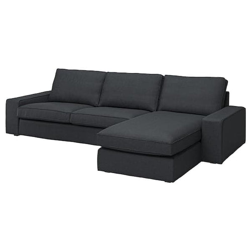 KIVIK - 4-seater sofa with chaise-longue, Tresund anthracite