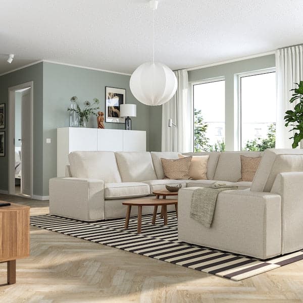 Ikea KIVIK - 6-seater U-shaped sofa, Gunnared beige ,