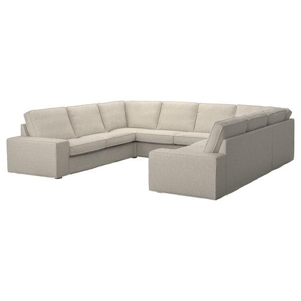 KIVIK - 6-seater U-shaped sofa, Gunnared beige , - best price from Maltashopper.com 29527638