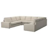 KIVIK u-shaped sofa, 6 seat, Gunnared beige, 328x83x257 cm