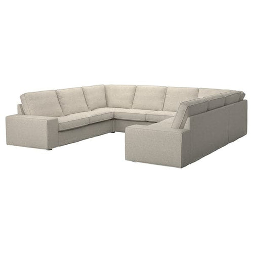 KIVIK - 6-seater U-shaped sofa, Gunnared beige ,