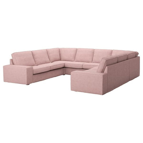 KIVIK - 6-seater U-shaped sofa, Gunnared light brown-pink ,