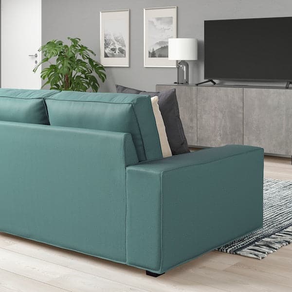 KIVIK U-shaped sofa with 6 seats, Kelinge gray-turquoise , - best price from Maltashopper.com 29443064