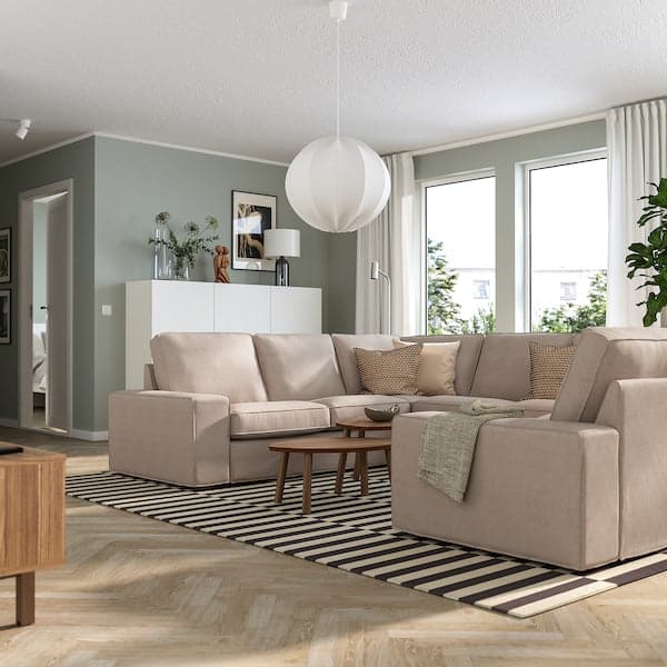 Ikea KIVIK - 6 seater U-shaped sofa, Tallmyra beige ,