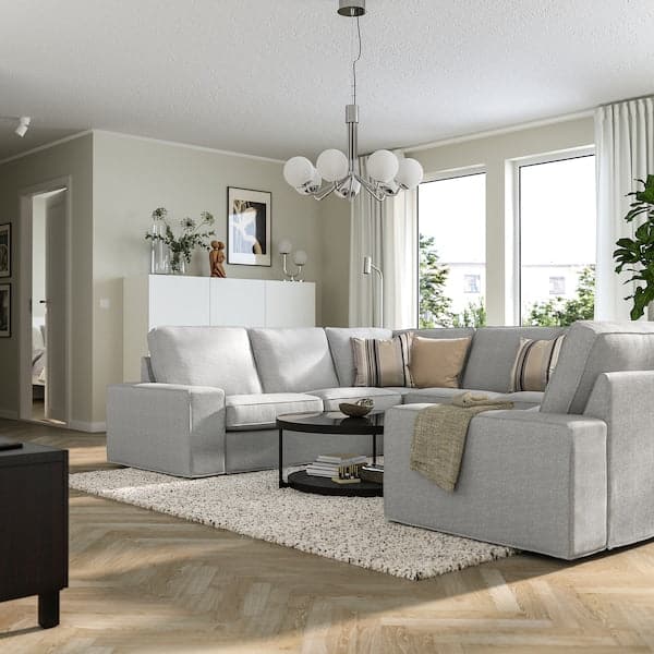 Ikea KIVIK - 6-seater U-shaped sofa, Tallmyra white/black ,