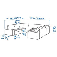 KIVIK - 6-seater U-shaped sofa, Tallmyra blue , - Premium  from Ikea - Just €2481.99! Shop now at Maltashopper.com