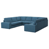 KIVIK u-shaped sofa, 6 seat, Tallmyra blue, 328x83x257 cm