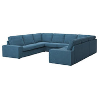 KIVIK u-shaped sofa, 6 seat, Tallmyra blue, 328x83x257 cm