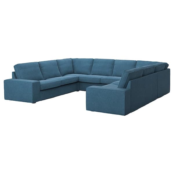 KIVIK - 6-seater U-shaped sofa, Tallmyra blue ,