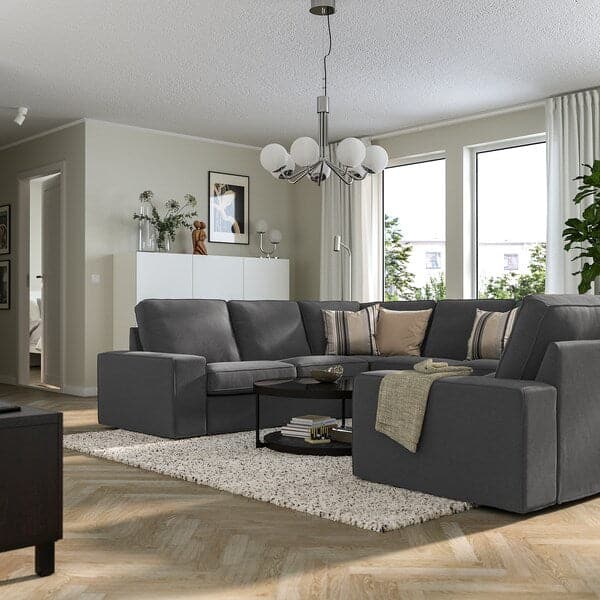 Ikea KIVIK - 6 seater U-shaped sofa, Tallmyra smoke grey ,