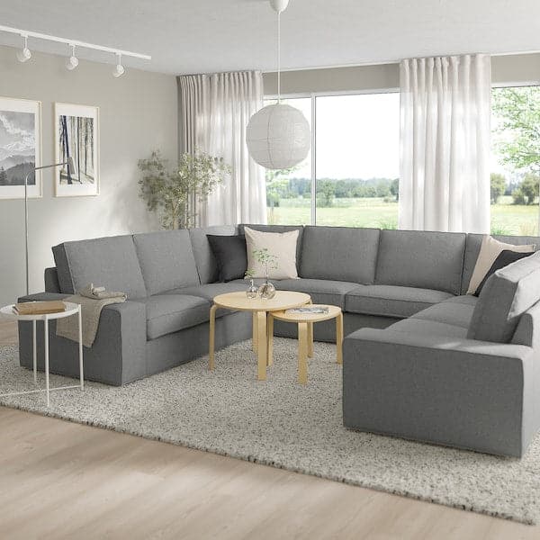 Ikea KIVIK U-shaped sofa with 6 seats, Tibbleby beige / gray ,