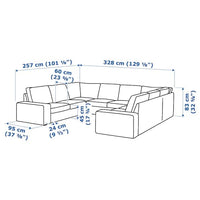KIVIK - 6-seater U-shaped sofa, Tresund light beige , - best price from Maltashopper.com 69494396