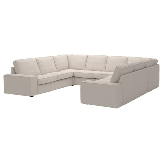 Ikea KIVIK - 6-seater U-shaped sofa, Tresund light beige ,
