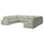KIVIK - 7-seater U-shaped sofa, Gunnared light green ,