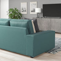 KIVIK 7-seater U-shaped sofa, Kelinge grey-turquoise , - best price from Maltashopper.com 39443068