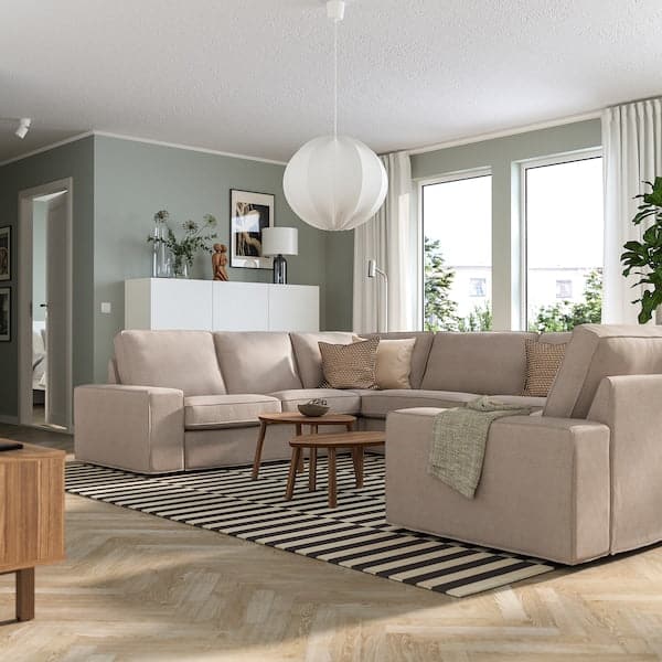 Ikea KIVIK - 7-seater U-shaped sofa, Tallmyra beige ,