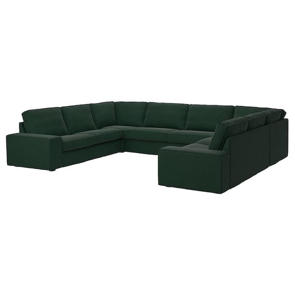 KIVIK - 7-seater U-shaped sofa, Tallmyra dark green , - best price from Maltashopper.com 49527703