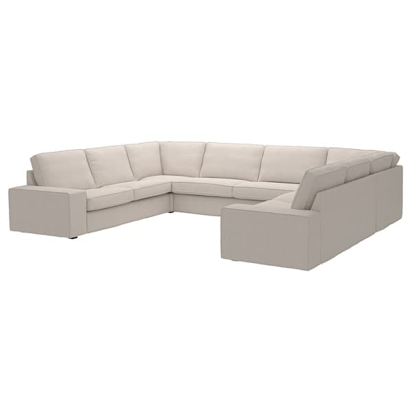 Ikea KIVIK - 7-seater U-shaped sofa, Tresund light beige