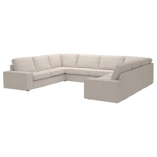 Ikea KIVIK - 7-seater U-shaped sofa, Tresund light beige