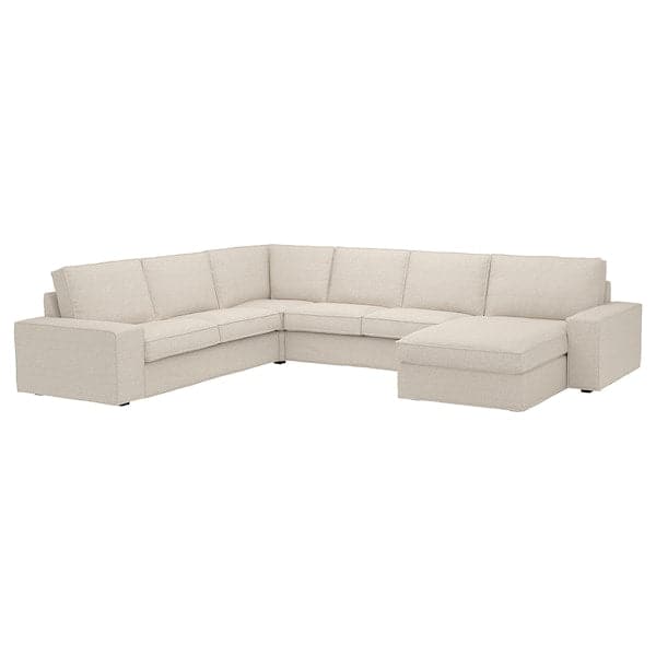 KIVIK - 5 seater corner sofa/chaise-longue, Gunnared beige , - best price from Maltashopper.com 59484717