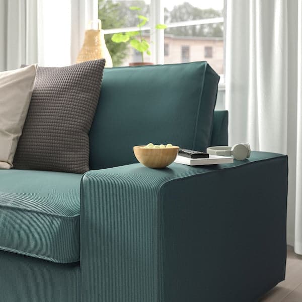 KIVIK 5-seat corner sofa / chaise longue, Kelinge gray-turquoise , - best price from Maltashopper.com 29443021