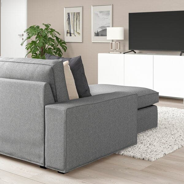 KIVIK 5-seat corner sofa / chaise longue, Tibbleby beige / gray , - best price from Maltashopper.com 59440479