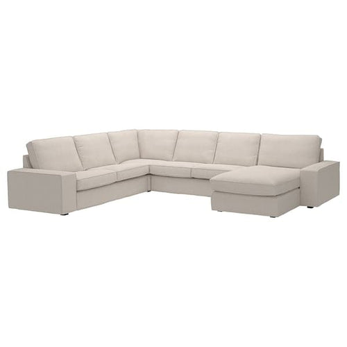 KIVIK - 5 seater corner sofa/chaise-longue, Tresund light beige ,