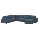 KIVIK corner sofa, 6-seat w chaise longue, Gunnared blue, 257x83x163 cm