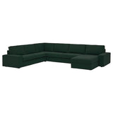 KIVIK corner sofa, 6-seat w chaise longue, Tallmyra dark green, 257x83x163 cm