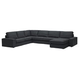 KIVIK corner sofa, 6-seat w chaise longue, Tresund anthracite, 24x83x163 cm