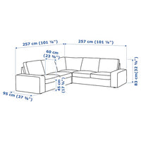 KIVIK 4-seat corner sofa, Grann / Bomstad black , - best price from Maltashopper.com 39443172
